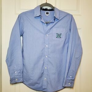 Janie and Jack dress shirt size Button Down Logo Sz 12
